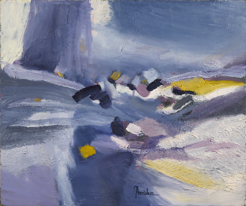 Sérénité, en violet&blanc 46x55 350€