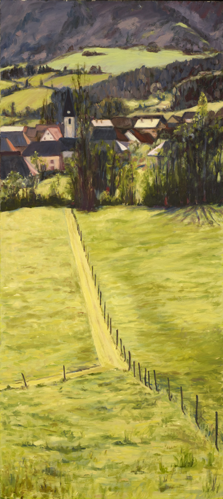 Paysage du Trièves 52x107 450€ encadré